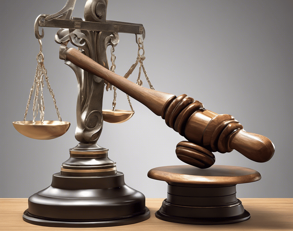 Balanza y martillo de justicia